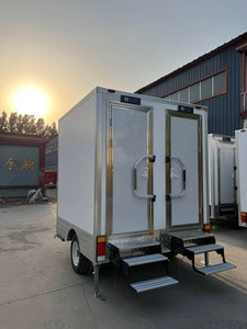 Restroom Trailer 7ft 2 Stall Powered By Solar Panel and With AC