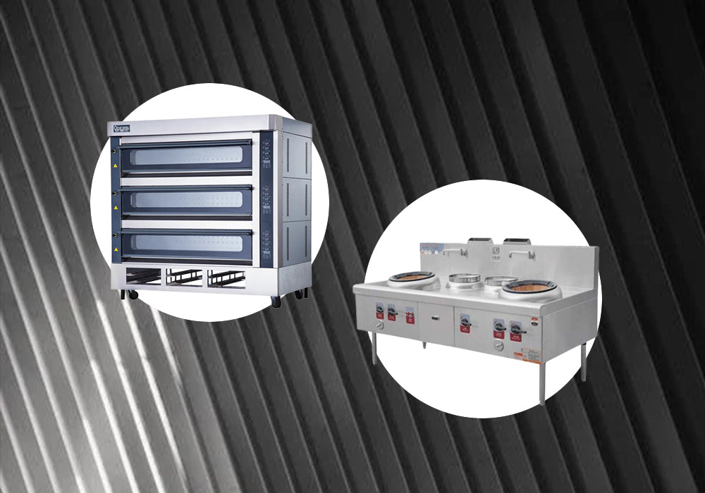 commercial oven and wok range