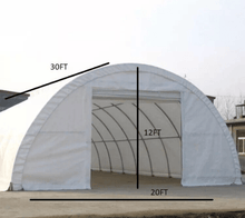 Cargar imagen en el visor de la galería, Single Truss Storage Shelter 11oz PE 300g 20x30x12ft PVC Fabric buildings