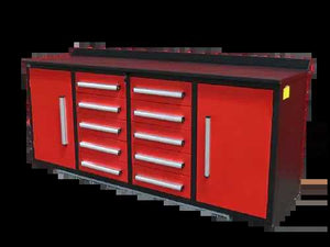 Storage Cabinets 7' Workbench 10 Drawers 2 Cabinets