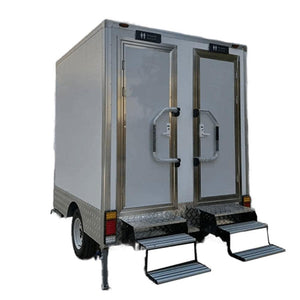 Restroom Trailer 7ft 2 Stall Powered By Solar Panel and With AC
