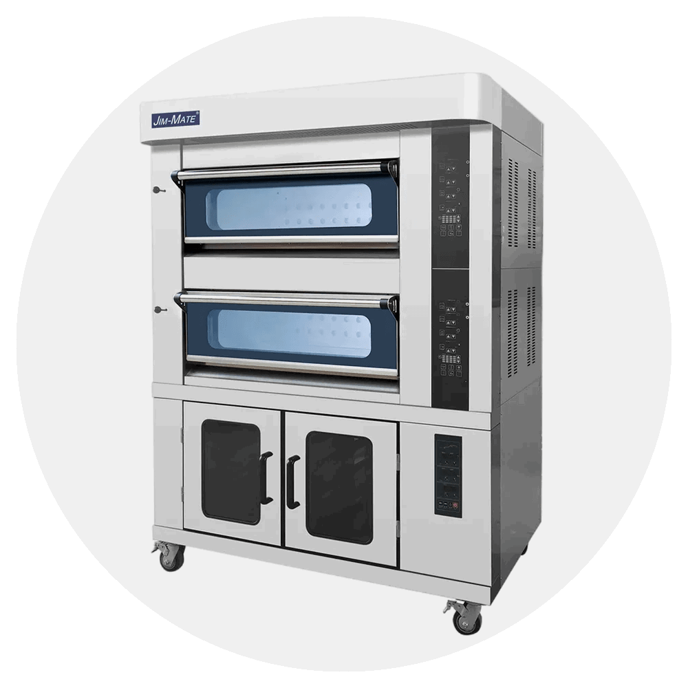 Industrial 2 Deck Commercial Gas Oven 4 Trays Plus 8 Trays Proofer