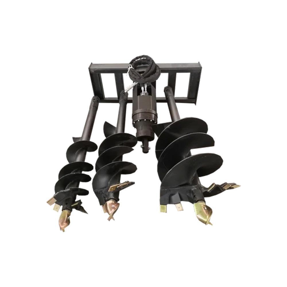Skid Steer Auger with 3 bits in 9'', 12'', 18''