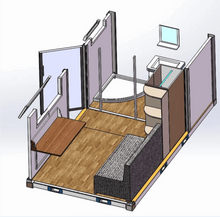 Carregar imagem no visualizador da galeria, Mobile Office Size 13ft with Toilet Sink and Shower 3 Units