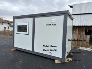 Mobile Office Size 13ft with Toilet Sink and Shower 3 Units