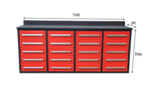 Load image into Gallery viewer, Garage Storage Cabinets 7&#39; with Workbench (20 Drawers)