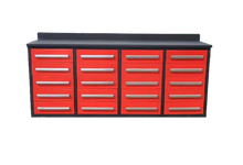 Load image into Gallery viewer, Garage Storage Cabinets 7&#39; with Workbench (20 Drawers)