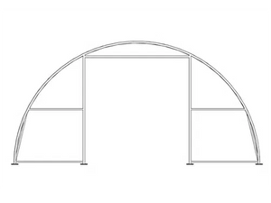Single Truss Arch Storage Shelter W30'xL65'xH15' 11oz PE